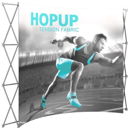 Hop Up Tension Fabric Displays with Frame